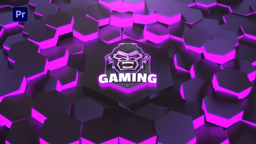 Futuristic Tech Logo Reveal with Animated Hexagon Grid