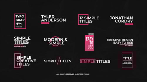 Modern Animated Text Titles with Clean Minimalist Design