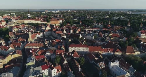 Vista aérea del casco antiguo de Tallin