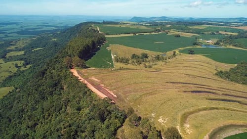 Rural landscape aerial view. Nature scenery