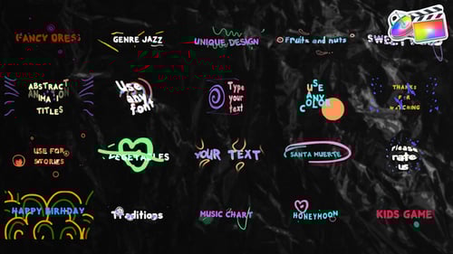 Dynamic Hand-Drawn Abstract Title Animations