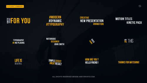 Dynamic Kinetic Typography Titles for Modern Presentations