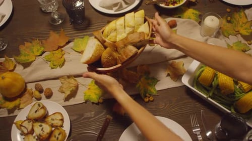 Setting Table For Thanksgiving