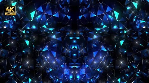 Blaue Geometrie 4K