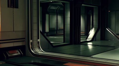 Futuristic Interior of the Spase Base