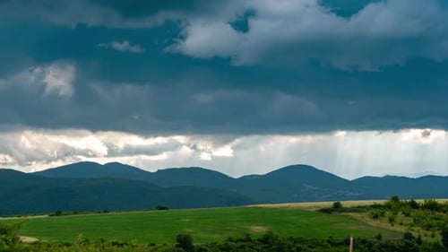 Natur Bewölkte Landschaft 3