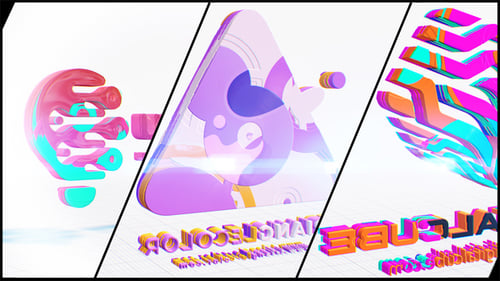 Logo de extrusão de cores limpas