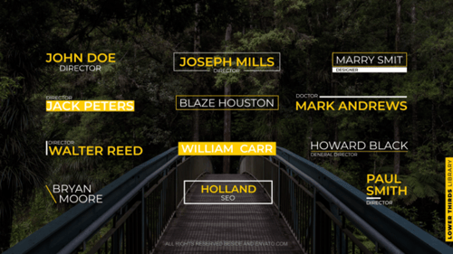 Simple Modern Lower Thirds Titles and Name Displays