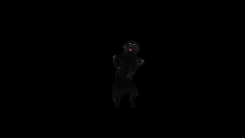 Animated 3D Black Panther Dancing Character