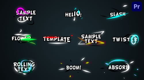 Dynamic Neon Stroke Text Reveal Animations