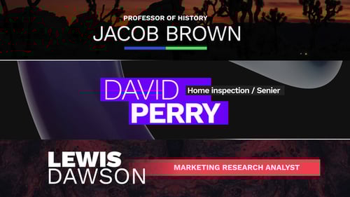 Dynamic Clean Lower Thirds for Professional Video Content