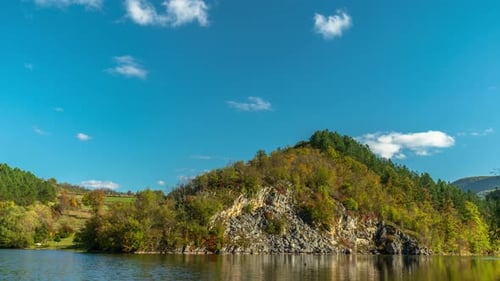 Landschaft mit See Timelapse