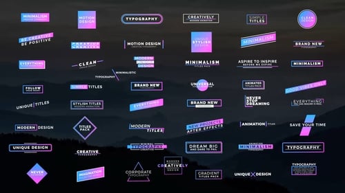 Dynamic Gradient Titles and Lower Thirds Pack