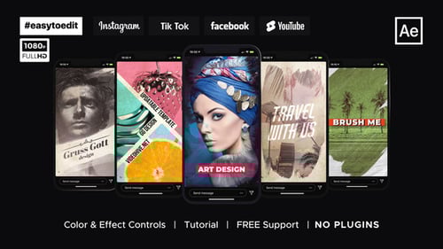 Artistic Grunge Instagram Stories and Posts Template