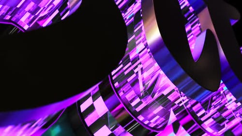 Neon Glitch 3D Text Reveal