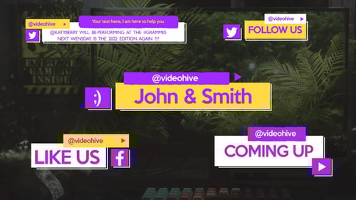 Glitch Lower Thirds Set