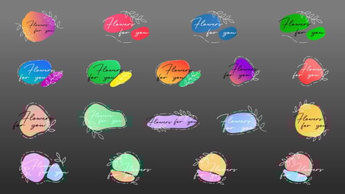 Modern Fluid Cursive Title Animations with Organic Shapes