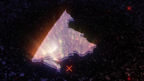 Futuristic Glowing Data Map Network Reveal Animation