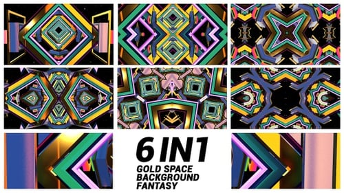 Vibrant Geometric Tunnel Loop Animation