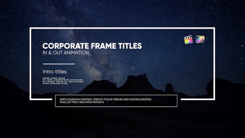 Clean Modern Corporate Titles for Final Cut Pro X