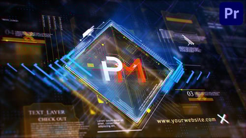 Futuristic Digital Interface Logo Reveal