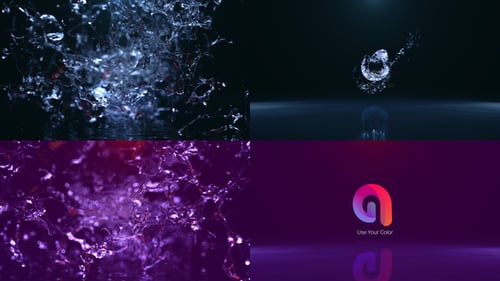 Dynamic Liquid Water Logo Reveal Animation