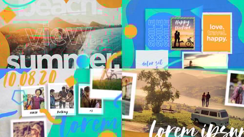 Vibrant Photo Video Slideshow for Travel and Lifestyle Memories