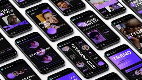 Modern Social Media Story Titles with Animated Typography