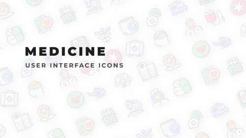 Animated Medical Healthcare User Interface Icons Pack