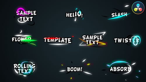 Dynamic Glowing Neon Text Reveals Motion Graphics Pack