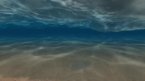 Seamless Underwater Scene Loop with Sandy Sea Floor