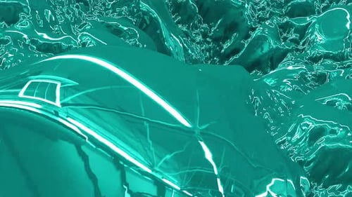 Abstract Fluid Glowing Waves Motion Background