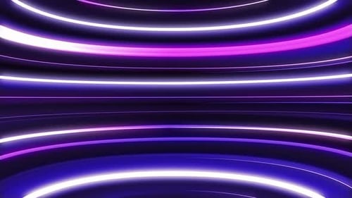 Abstract Neon Light Lines Flowing Background