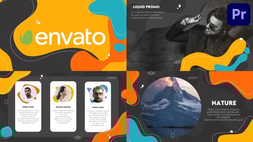 Dynamic Liquid Motion Graphics Slideshow for Modern Presentations