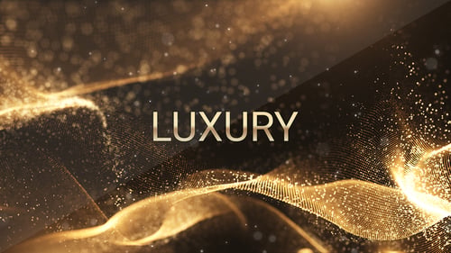Elegant Golden Particle Wave Title Reveal