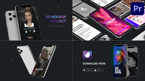 Modern Dynamic 3D Mobile App Showcase