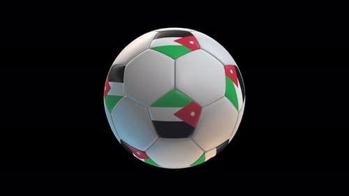 Animated United States Flag Soccer Ball Rotation