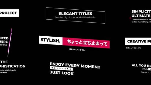 Minimal Clean Animated Titles and Lower Thirds