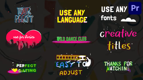 Vibrant Animated Titles with Creative and Playful Motion Graphics