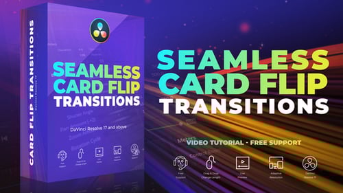 Seamless Card Flip Transitions for DaVinci Resolve