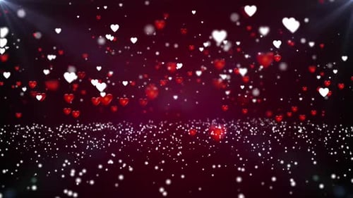 Heart Particles Background