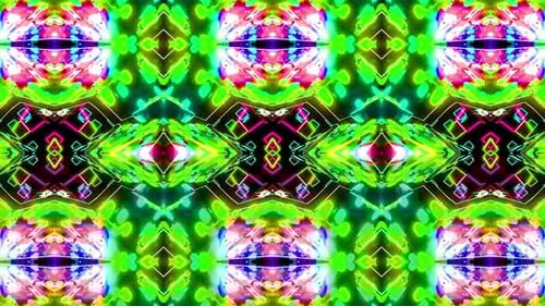 Padrões de caleidoscópio futurista VJ Loop movimento psicodélico Abstrato Fundo