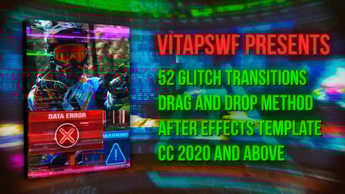 52 Drag and Drop Glitch Transitions