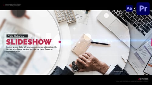 Dynamic Corporate Business Slideshow with Modern Circular Transitions