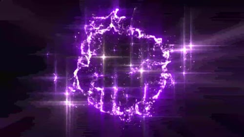 Purple Neon Lights Circle Motion Loop Background
