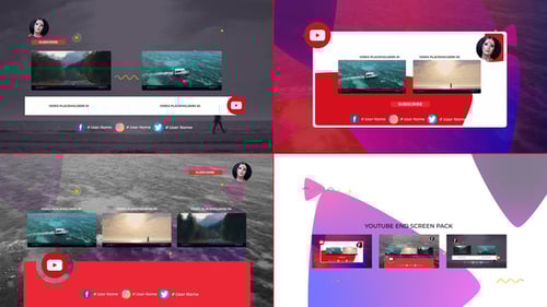 Youtube End Screens Pack