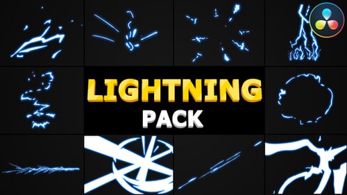 Dynamic Cartoon Lightning Flash Effects Pack