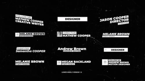 Dynamic Minimal Lower Thirds with Animated Titles