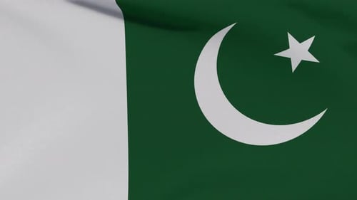 Waving Flag of Pakistan Loop Animation
