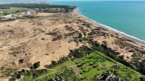 Texture of dust aerial view 4 K Turkey Side